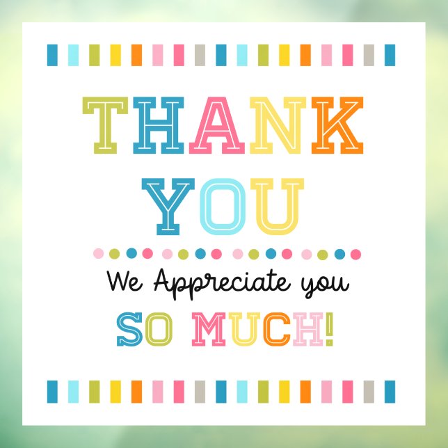 Agradecimiento pegatina cuadrado (Hoja 3)