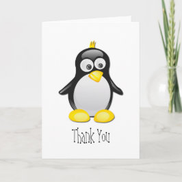 Agradecimiento Penguin Blank Gracias Tarjeta De Saludo