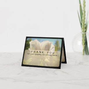 Agradecimiento Peony Vintage Photo Sympathy Gracias Tarjeta de No