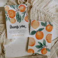 Pequeña Naranja Cutie Cumpleaños - Tarjeta de agra