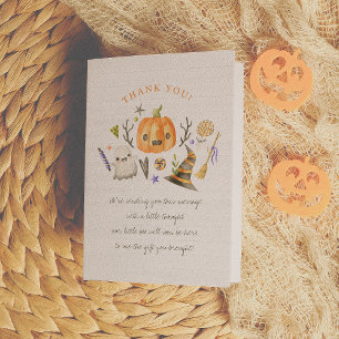 Agradecimiento Pequeño Boo Halloween Calabaza - Tarjeta de agrade