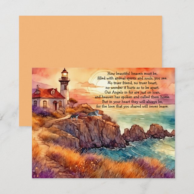 Agradecimiento Pérdida de una tarjeta de felicitación por condole (Anverso / Reverso)