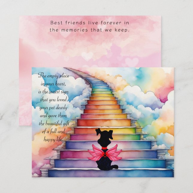 Agradecimiento Pérdida de una tarjeta de felicitación por simpatí (Anverso / Reverso)