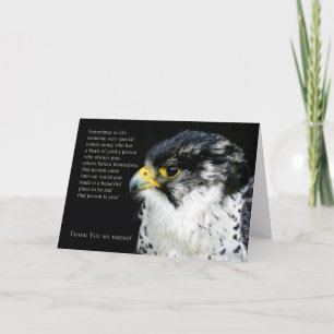 Agradecimiento Peregrine Falcon Gracias Tarjeta De Saludo De Amig