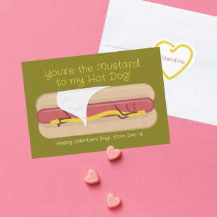 Agradecimiento Perro caliente con tarjeta de El día de San Valent