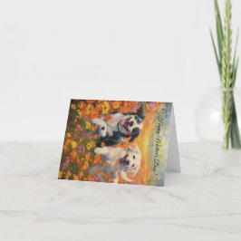 Agradecimiento Perro Día de la Madre personalizado y tarjeta flor