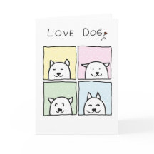 "Perros de amor" Tarjeta de felicitación para.