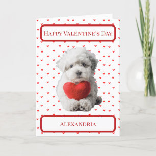 Agradecimiento Personaliza la tarjeta de San Valentín Bichon Fris