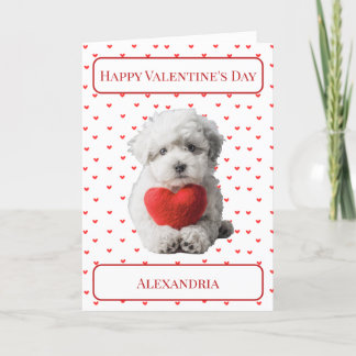 Agradecimiento Personaliza la tarjeta de San Valentín Bichon Fris