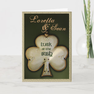 Agradecimiento Personaliza tu propia tarjeta de boda irlandesa