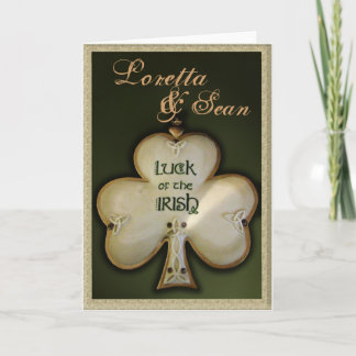 Agradecimiento Personaliza tu propia tarjeta de boda irlandesa