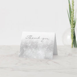 Agradecimiento personalizable - Elegante gris y bl