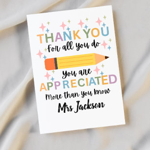 Agradecimiento personalizado al profesor gracias 