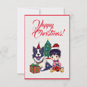Agradecimiento Personalizado Cute Labrador Perro con tarjeta de N