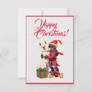 Agradecimiento Personalizado Cute Perro Samoyado Con Tarjeta De N