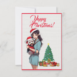 Agradecimiento Personalizado Cute Westig Dog Con Tarjeta De Navid