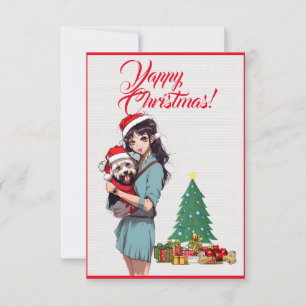 Agradecimiento Personalizado Cute Westig Dog Con Tarjeta De Navid