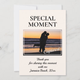 Agradecimiento Personalizado Foto ESPECIAL MOMENTO Tarjeta de agr