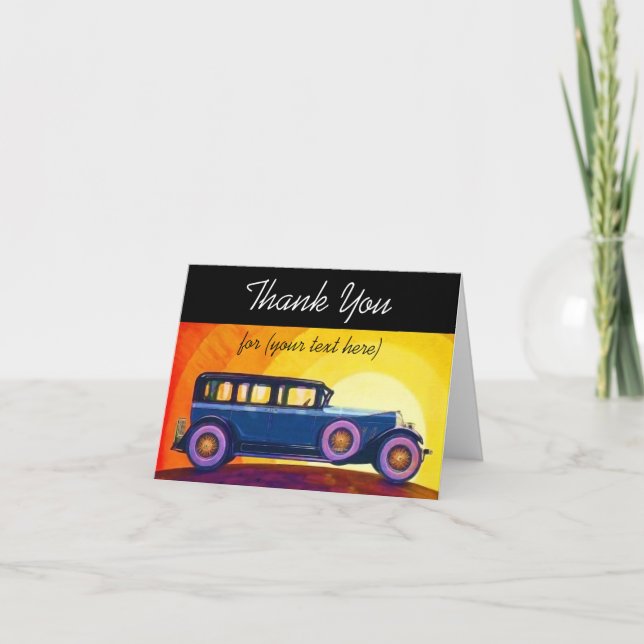 Agradecimiento Personalizado Puesta de Sol Automóv (Anverso)
