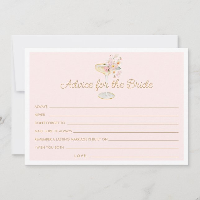 Agradecimiento Pétalos y consejos de Prosecco para la tarjeta de  (Anverso)