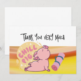 Agradecimiento PIG Yoga Gracias tarjeta para los amantes de PIG