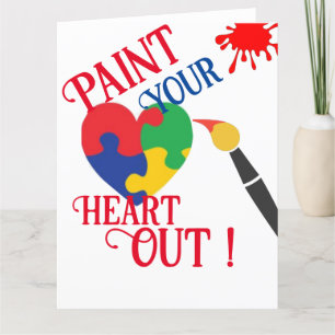 Agradecimiento Pintar la tarjeta de descorazón
