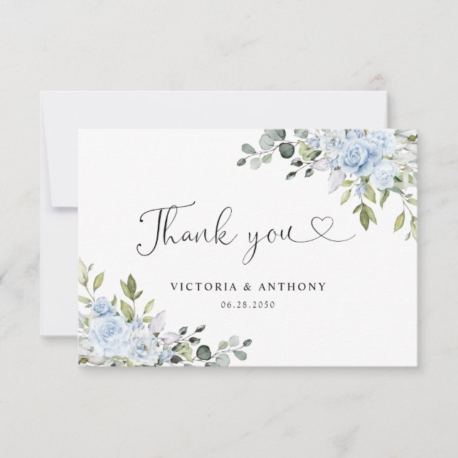 Agradecimiento Plano para Bridal Shower Botánico A (Anverso)