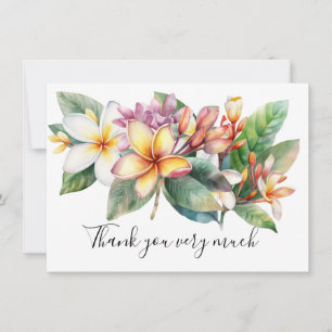 Agradecimiento Plumeria Flor en la arena tarjeta de agradecimient