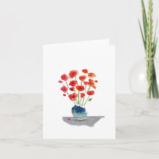 Agradecimiento Poppies - Tarjeta de saludo