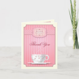 Agradecimiento por Té de Despedida de Soltera Rosa