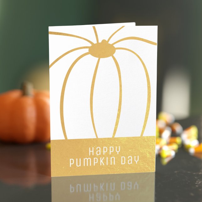 Agradecimiento por tu tarjeta de Relieve metalizad (Happy Pumpkin Day! )