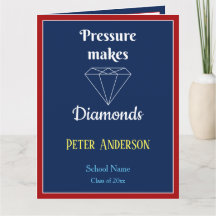 Presión hace tarjeta de graduación de diamantes