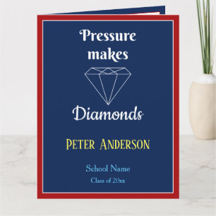 Agradecimiento Presión hace tarjeta de graduación de diamantes