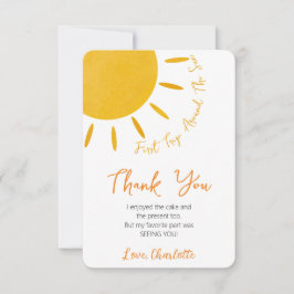 Agradecimiento Primer viaje alrededor del Sol Tarjeta de agradeci