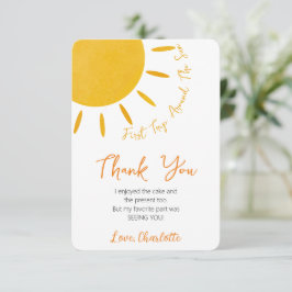 Agradecimiento Primer viaje alrededor del Sol Tarjeta de agradeci