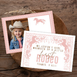Agradecimiento Primera tarjeta de cumpleaños de Rodeo - Western C