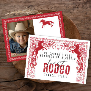 Agradecimiento Primera tarjeta de cumpleaños de Rodeo - Western C