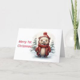 AGRADECIMIENTO PRIMERA TARJETA DE NAVIDADES DE OSO DE NAVIDAD