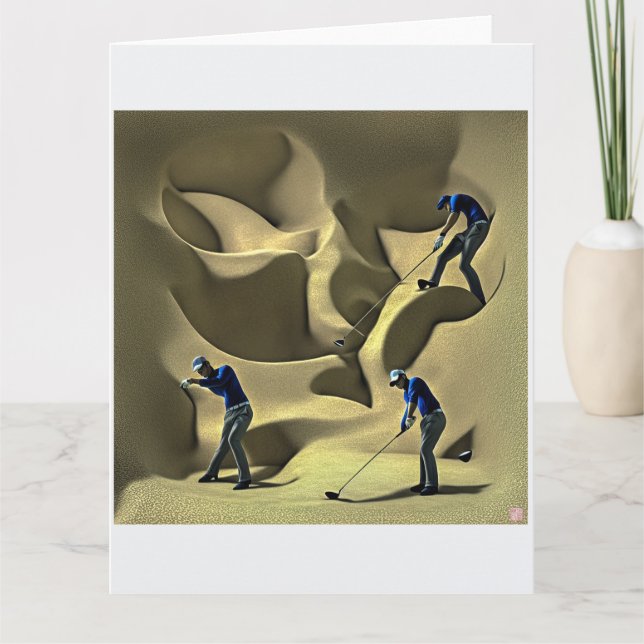 Agradecimiento Problema de Bunker - Gran tarjeta de golf (Anverso)