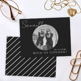 Agradecimiento Propuesta de Novias negras Tarjeta fotográfica de 