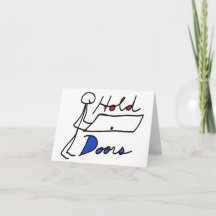 Puerta de retención - Tarjeta de saludo
