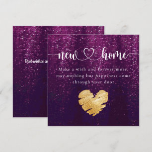 Agradecimiento Purple Elegant Nueva Tarjeta De Calentamiento De C