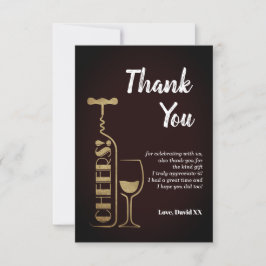 Agradecimiento purpurina, cerveza, vino, adulto, tarjeta de agrad