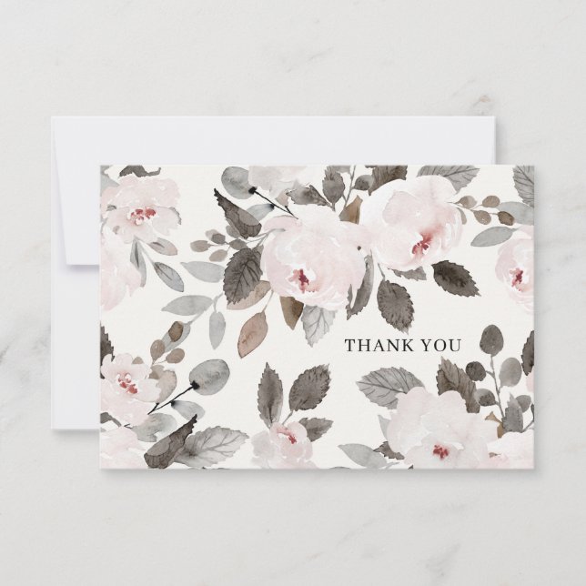 Agradecimiento Queridas rosas rosas rosas, tarjeta de agradecimie (Anverso)