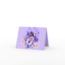 Ramo Floral Otoñal Elegante Tarjeta de Agradecimie