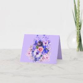 Agradecimiento Ramo Floral Otoñal Elegante Tarjeta de Agradecimie