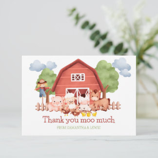 Agradecimiento Red Barn Farm (Granja Roja) - Tarjeta de agradecim