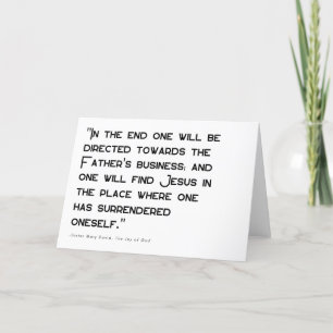 Agradecimiento Rendición y paz - Tarjeta de felicitación religios