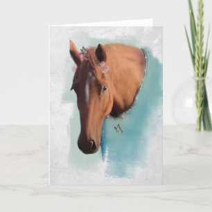 Agradecimiento Retrato de caballo - Tarjeta de saludo