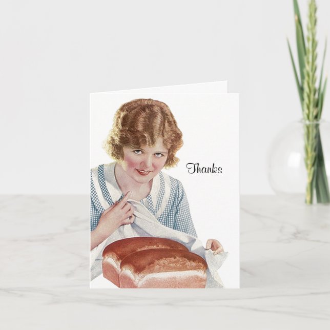 Agradecimiento Retro Gracias Por La Tarjeta De Pan Dough (Anverso)